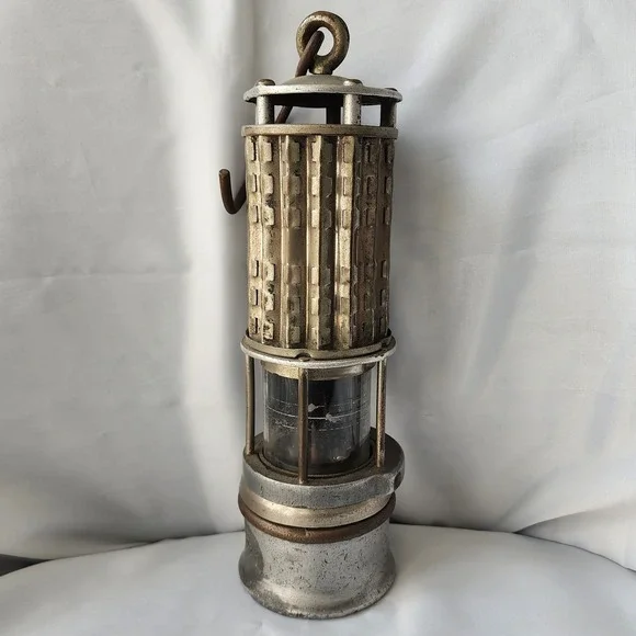 Miners Flame Safety Lamp Antique Wolf Safety Co Pittsburg Bureau Of Mines Rare‎